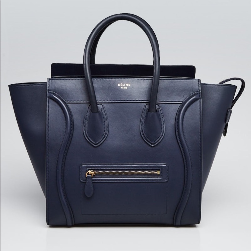 🌹SOLD🌹 CELINE Mini Luggage Tote Navy Blue Handbag 🌹SOLD🌹